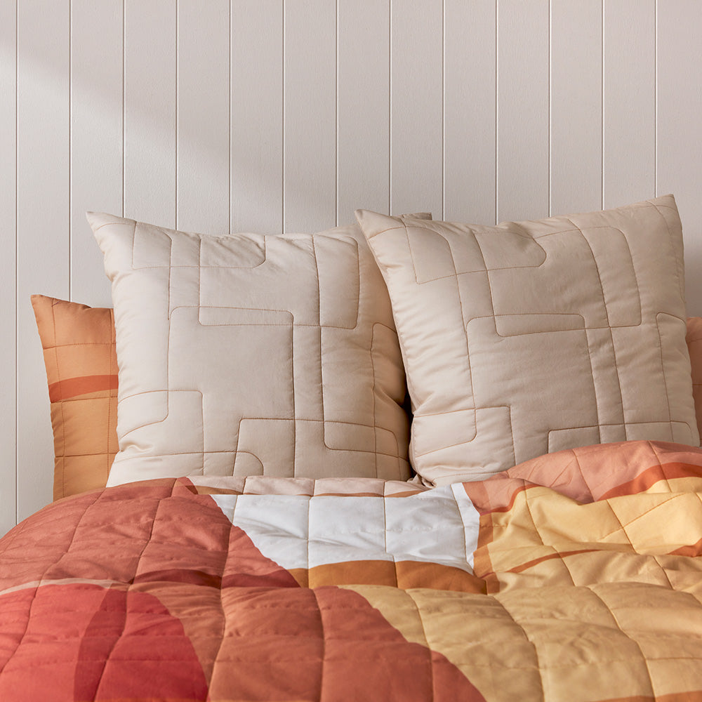 Burnt orange european store pillowcases