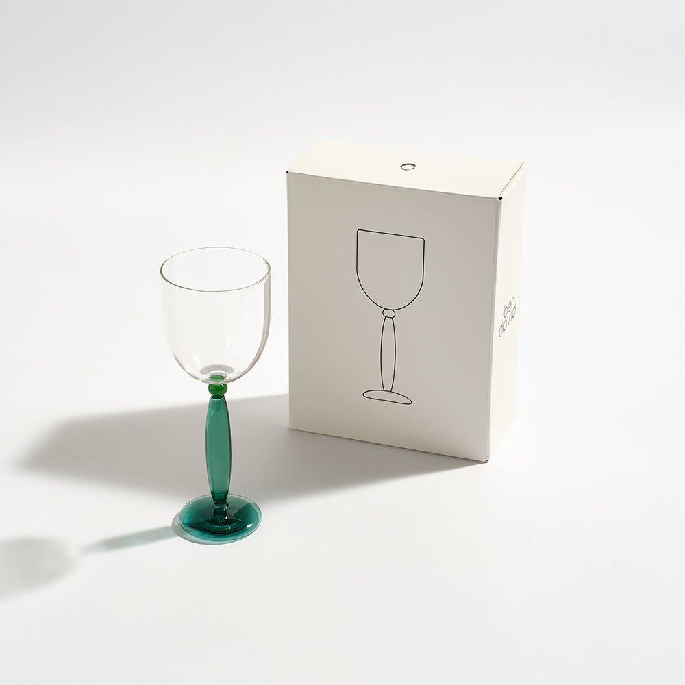 Kyoto Teal Wine Glass Pair