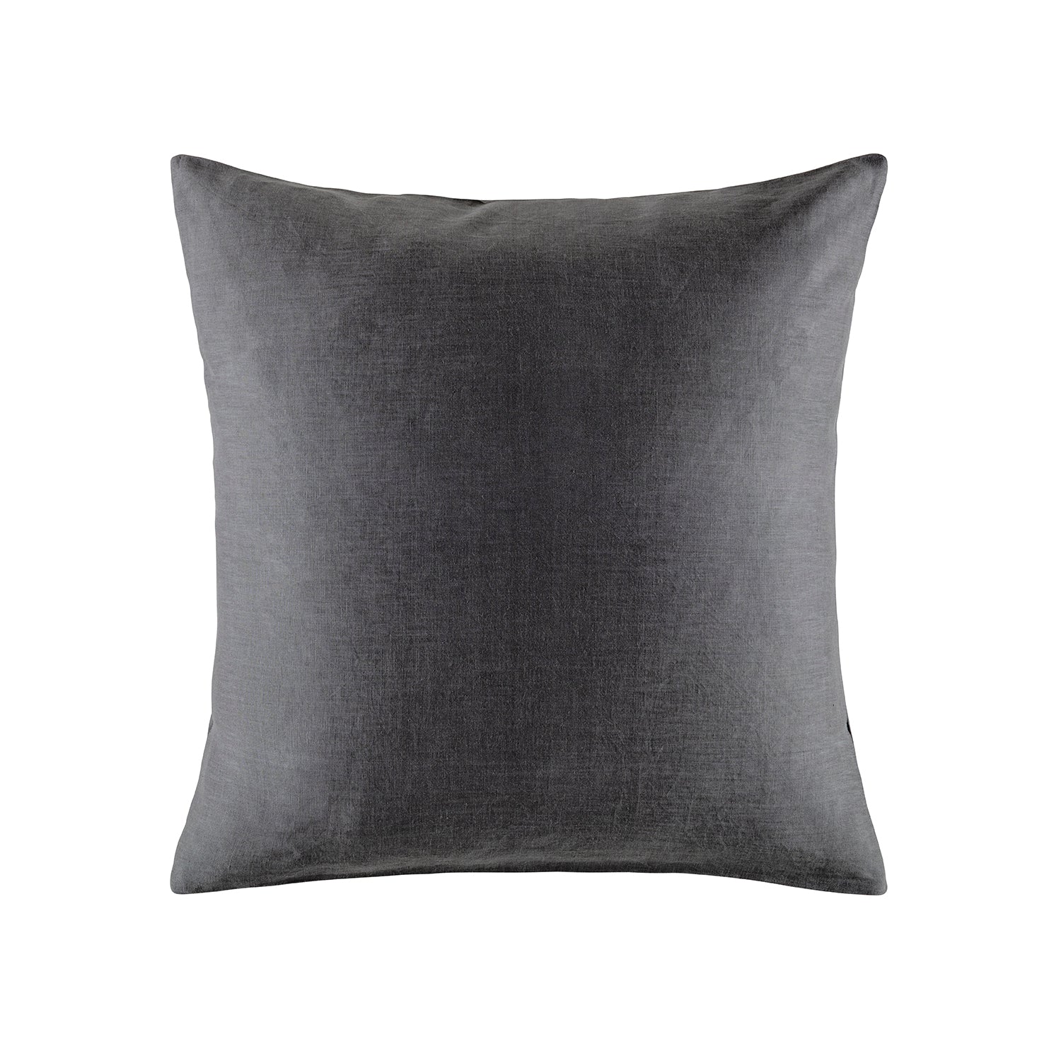 French Linen Euro Pillowcase EURO PILLOWCASE KAS AUSTRALIA Charcoal Euro 65x65cm