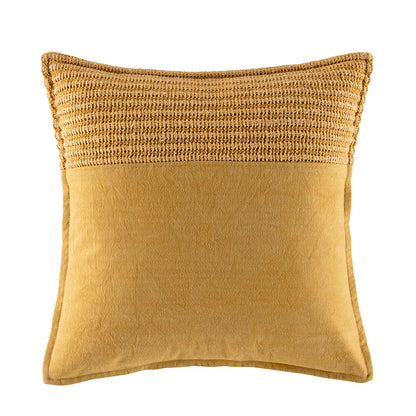 Salamanca Cushion Cushion KAS AUSTRALIA Mustard Square 50x50cm